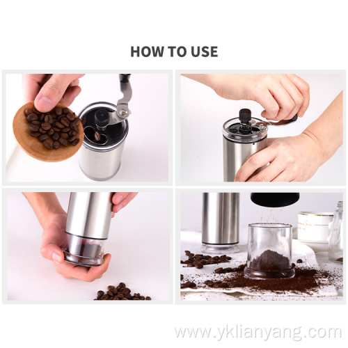 portable custom manual stainless steel coffee grinder